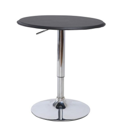 Barový stôl s nastaviteľnou výškou, čierna, BRANY