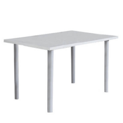 Jedálenský stôl, biela extra vysoký lesk, UNITA