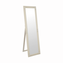 Zrkadlo, drevený rám smotanovej farby, MALKIA TYP 12