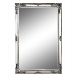 Zrkadlo, strieborný drevený rám, MALKIA TYP 6